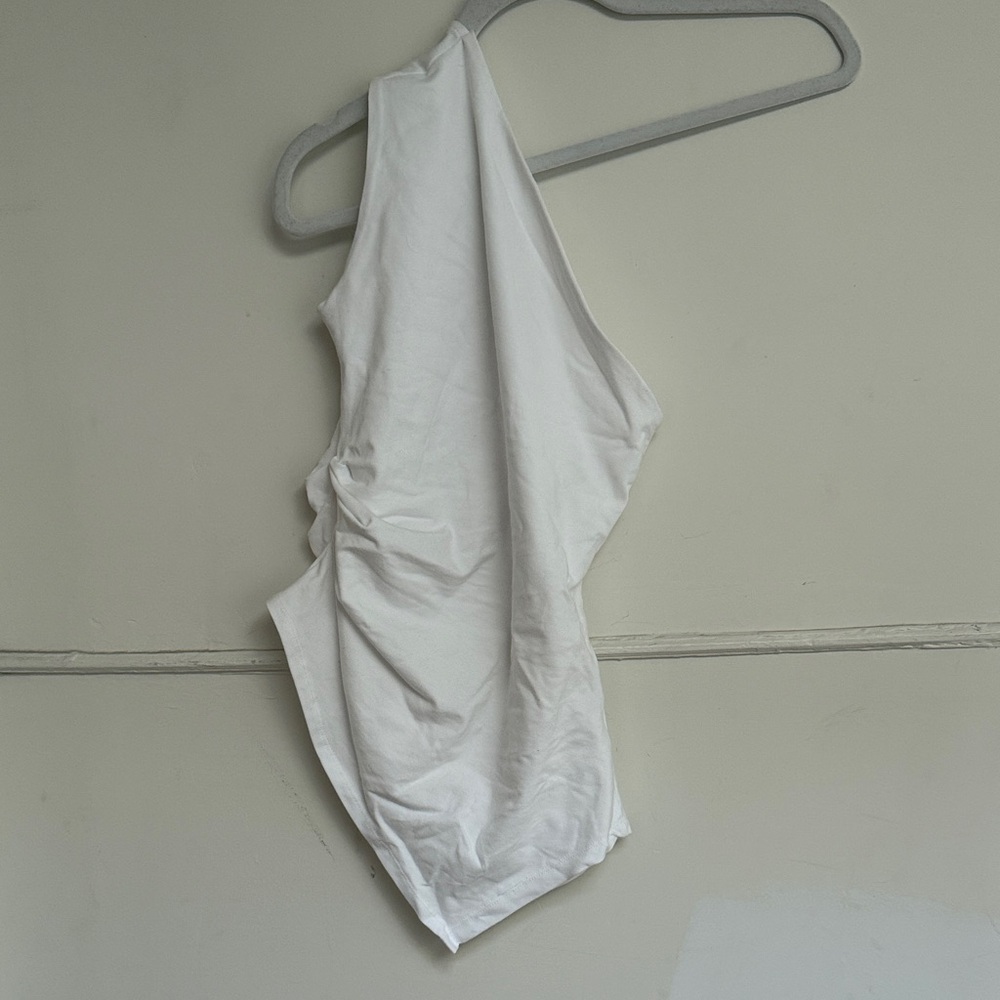 Zara White One Shoulder Top